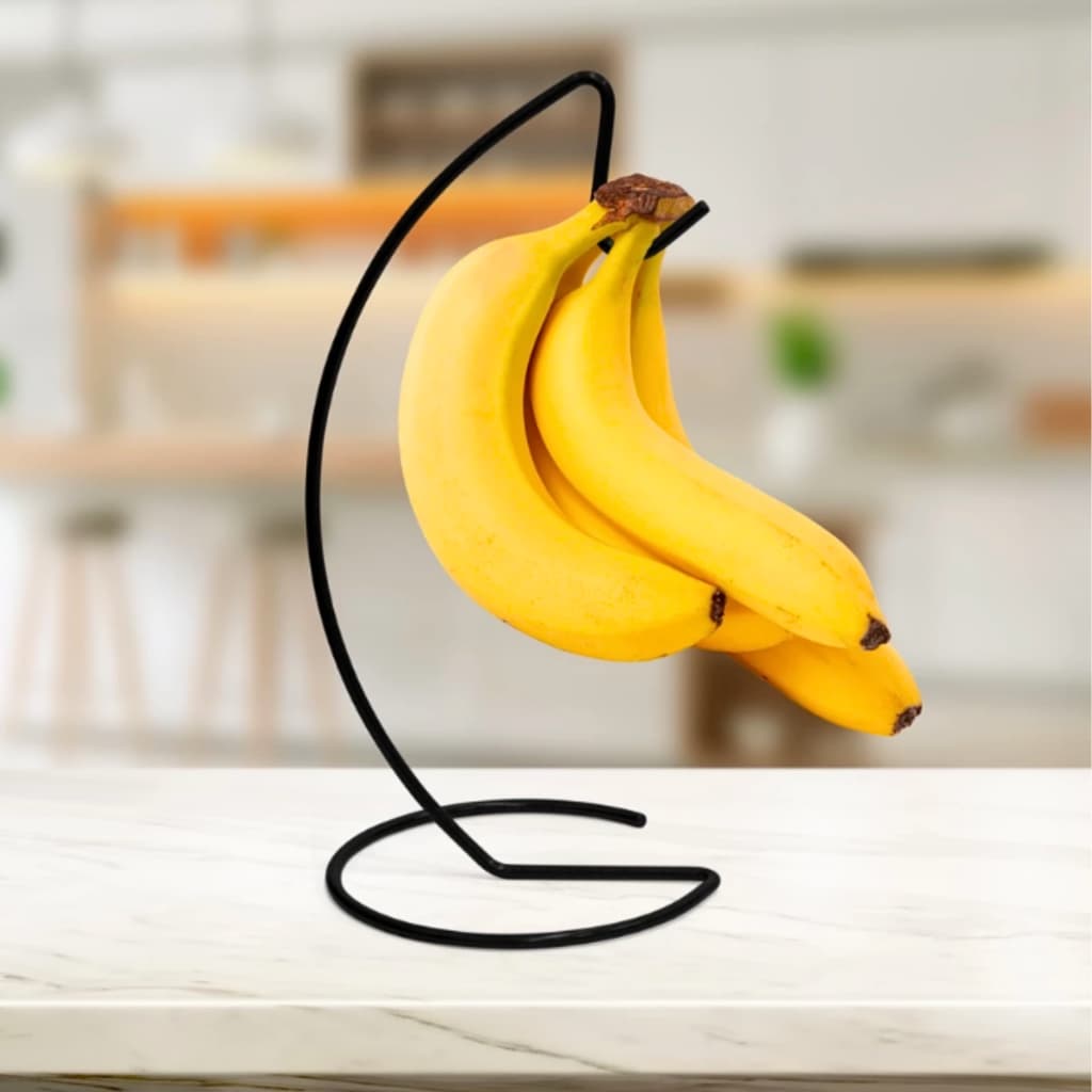 Suporte de Cozinha para Cachos de Banana Fruteira de Mesa Com Gancho Expositor Para Cozinha