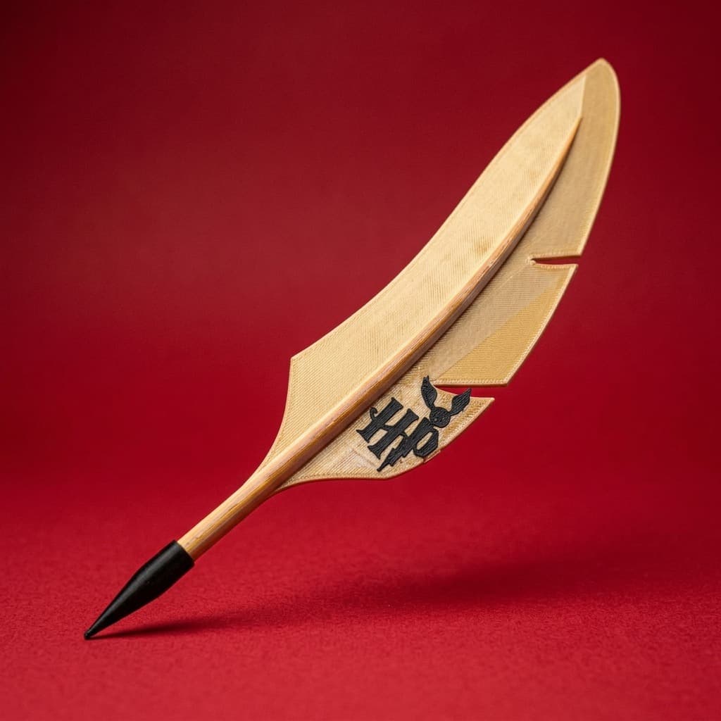 Caneta Pena Harry Potter | Caneta Tinteiro Decorativa 27,5cm