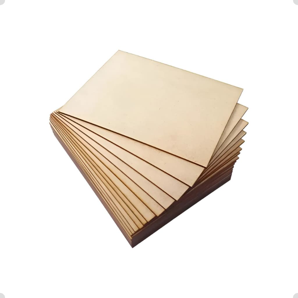 Kit Chapa Cru 30 x 30 MDF 3mm Ideal Para Quadro Artesanato Sublimação Pirografia Mandala Maquete Pintura