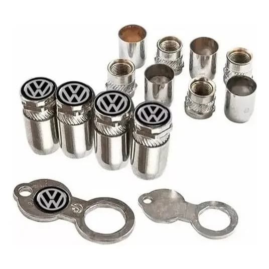Tampa Bico Pininho Valvula Roda Anti Furto Cromado Vw
