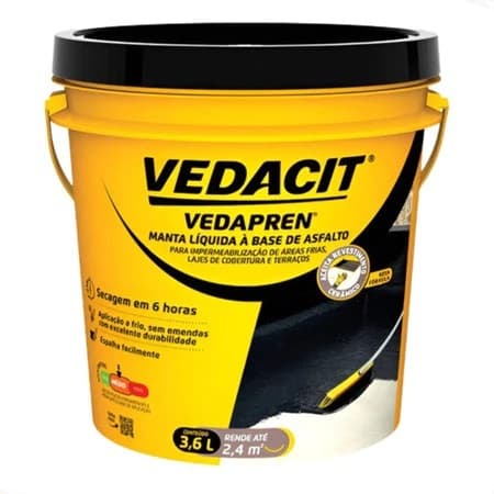 Vedapren Manta Liquida a base de asfalto 3,6L Vedacit Hidrorrepelente