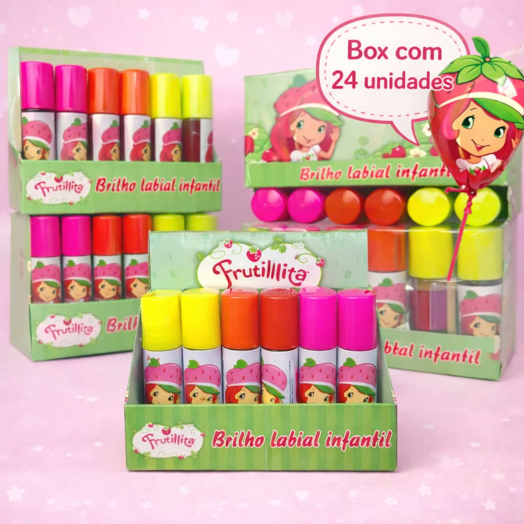 Box C/24 Brilho Infantil Labial Moranguinho Frutilita