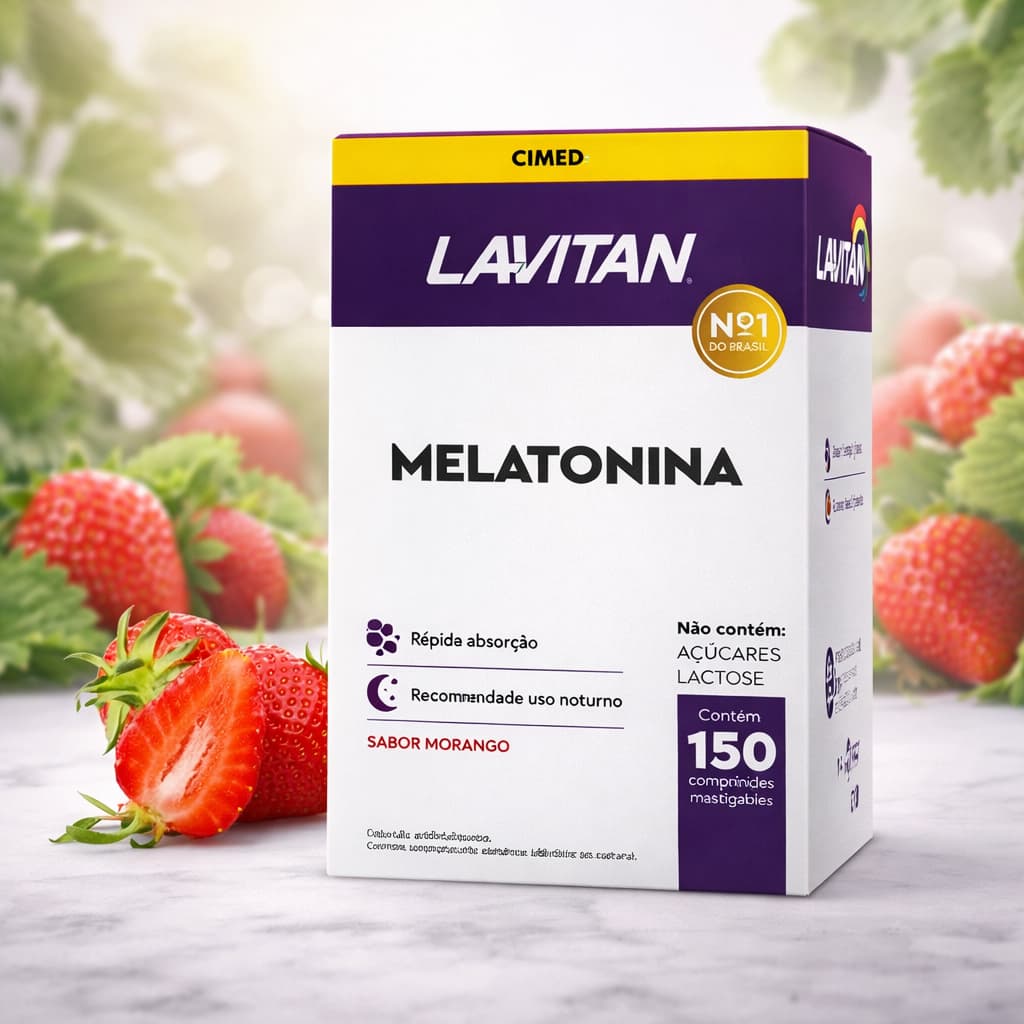 Lavitan Melatonina Sabor Morango 150 comprimidos Cimed