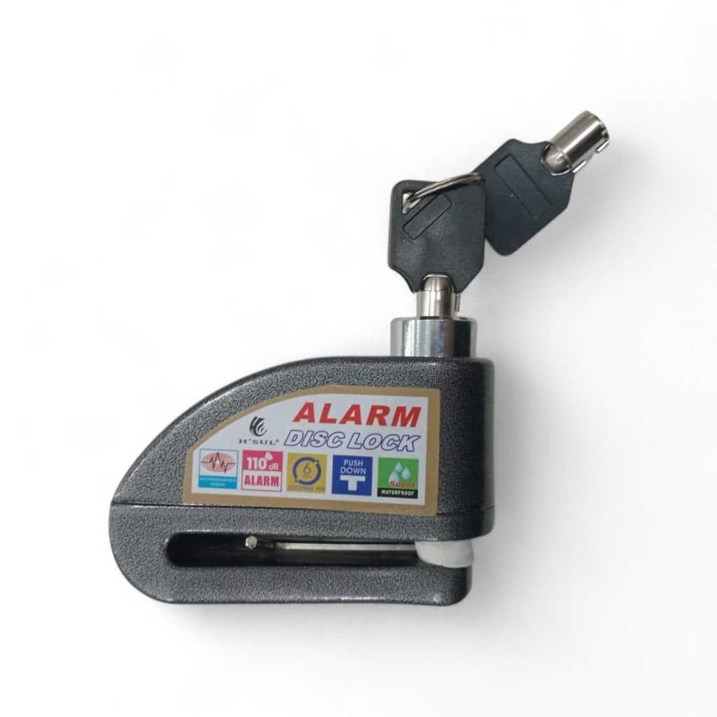 Trava de Disco Freio Cadeado Moto Sensor Sonoro Alarme Anti Roubo Furto Sirene Motocicleta Bicicleta Bike Proteção