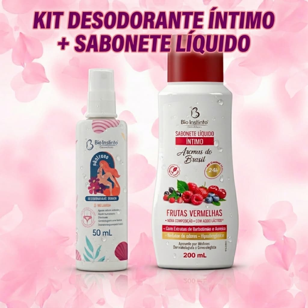 Kit Sabonete Líquido Íntimo + Desodorante Íntimo Proteção Controle PH