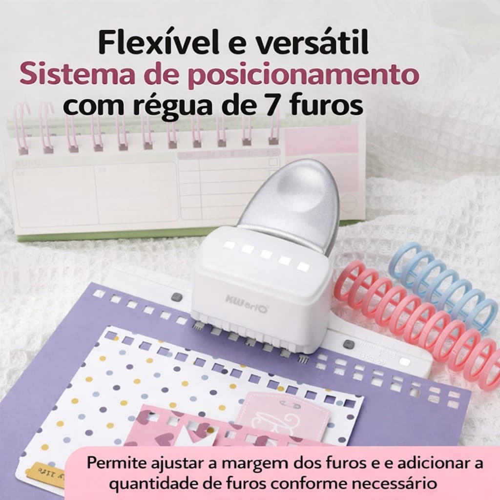 KW-Trio Furador Quadrado de 6 Furos para notebook A4/A5/B5 90C7