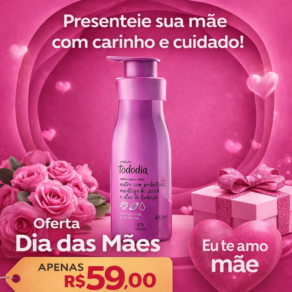 Creme Hidratante Natura Ameixa de Flor de Baunilha 400ml
