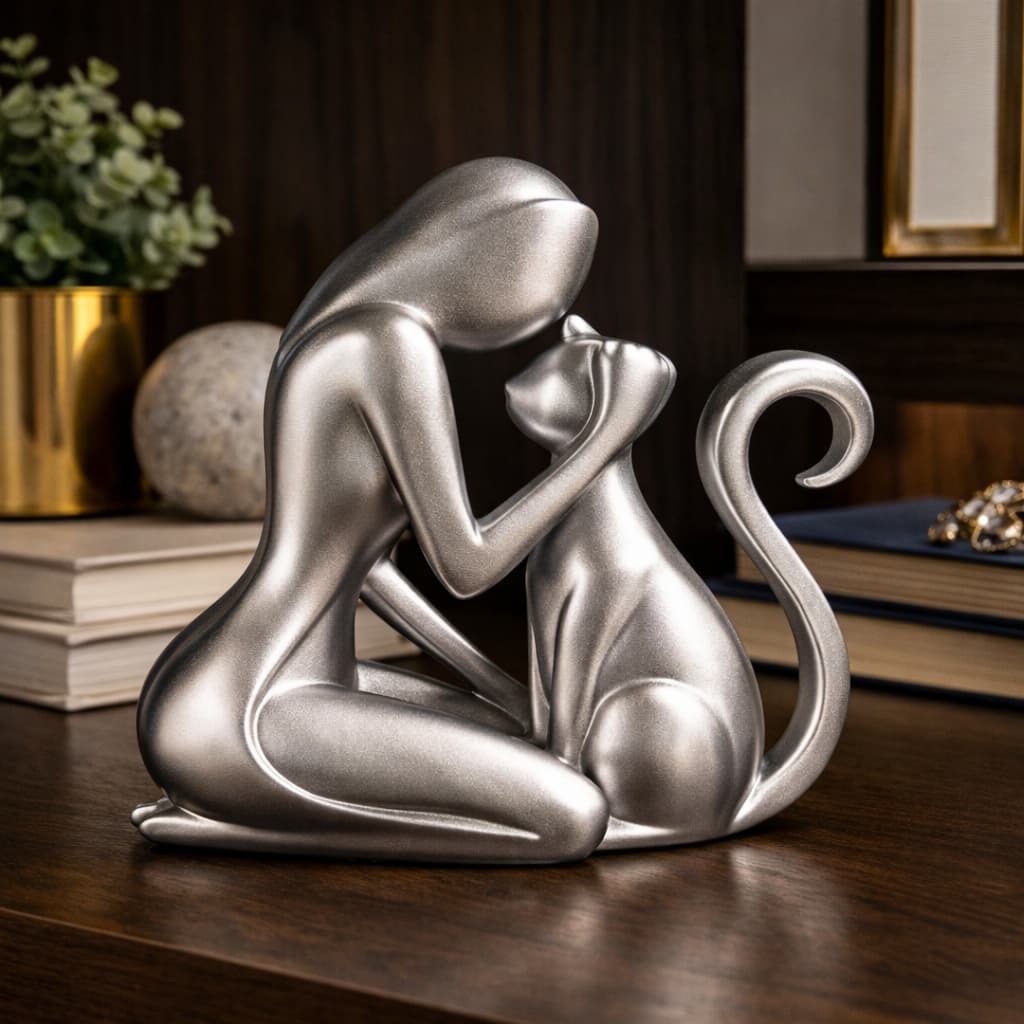Mãe de gato pet filhote gatinho decoração enfeite estante hack decorativo Presente Lembrancinha Dia dos Namorados