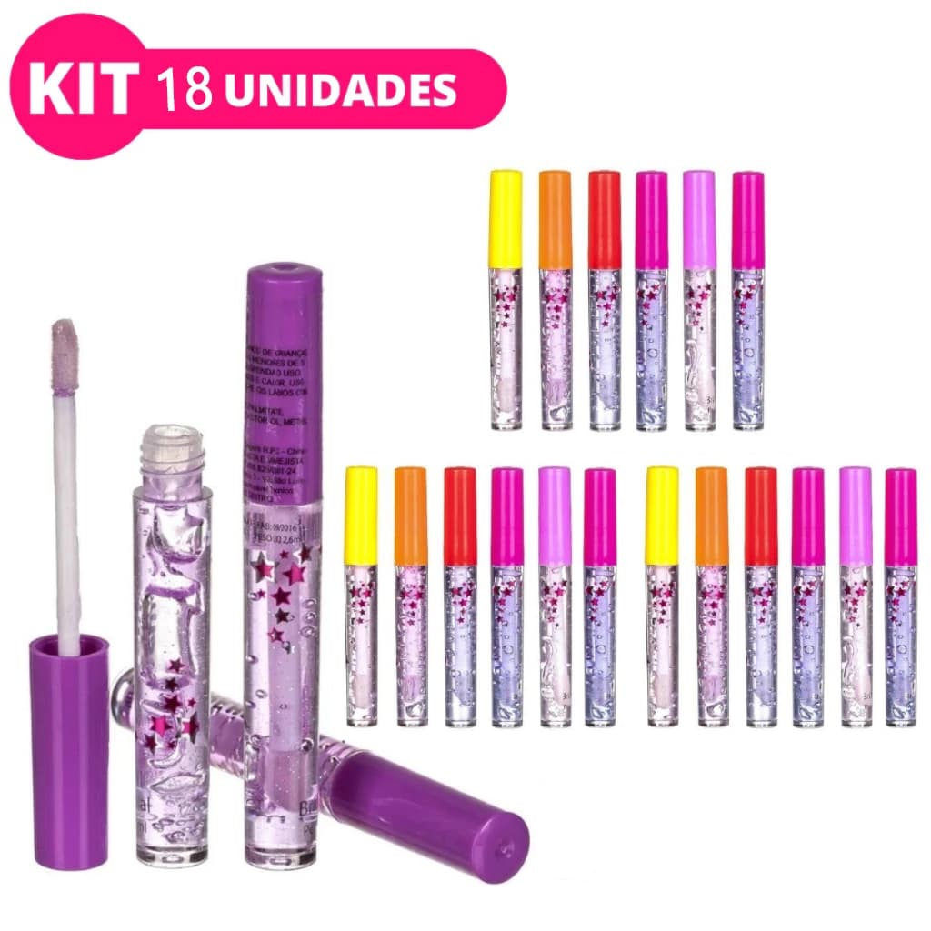 Kit 12/18/36/60 Gloss Brilho Labial Tutti-fruit Vivai ou Lua e Neve Ou Toque Special