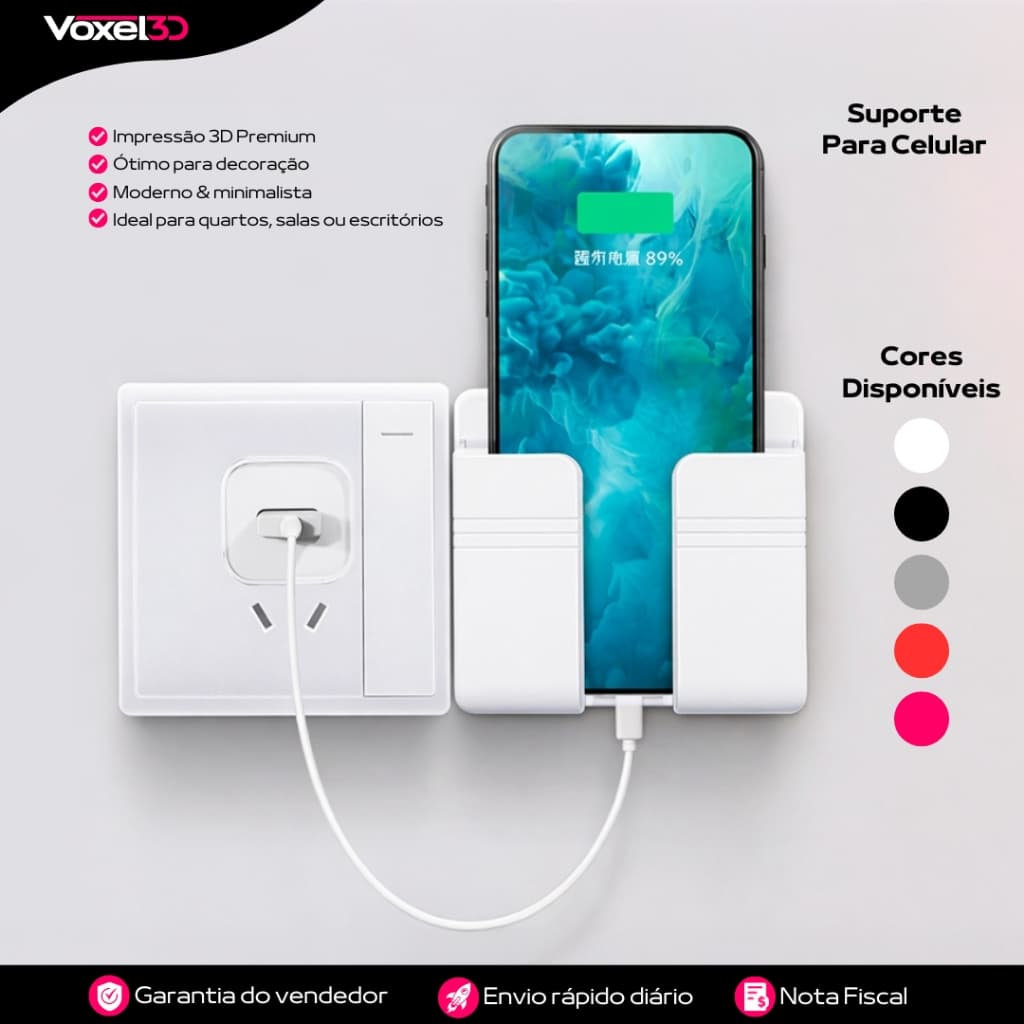 Suporte de Celular de Parede - 1, 3 ou 5 peças Qualidade Premium Envio Rápido