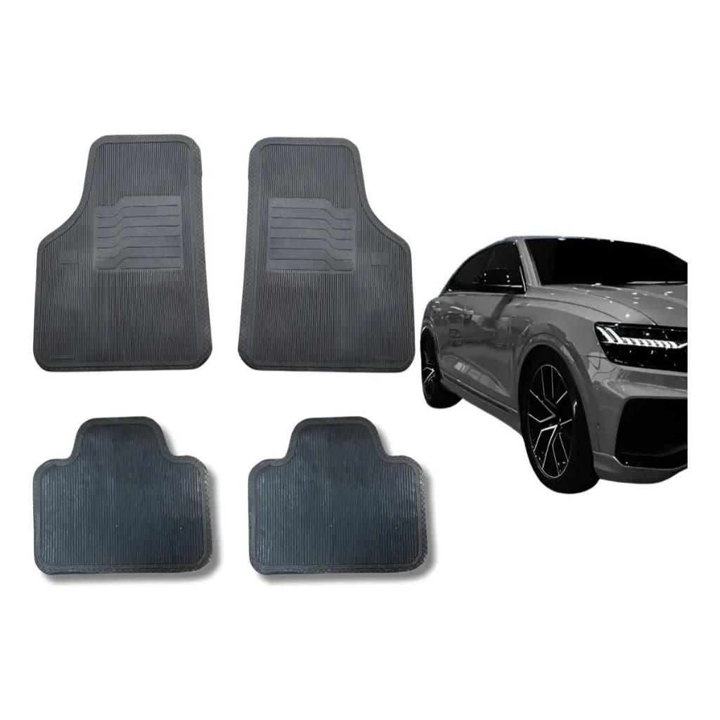 Tapete Automotivo Universal Borracha Carro Pvc 4 Peças Grosso Resistente Borracha Premium Encaixe Perfeito