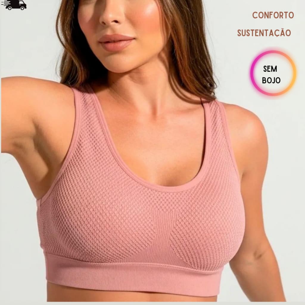Top Feminino Reforçado COM Bojo Removível Confortável, Alça Larga, Tecido Macio