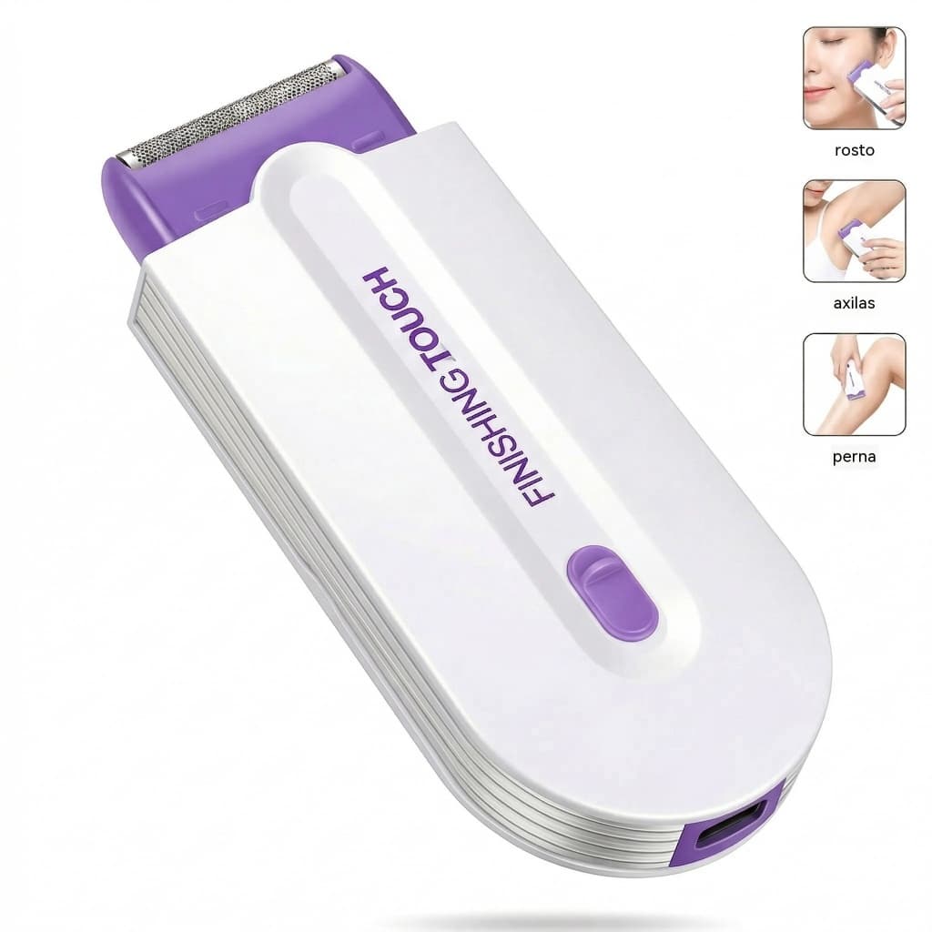 Depilador Elétrico por Indução Inteligente - Removedor de Pelos Sem Dor para Corpo e Rosto - Recarregável USB - Envio Im