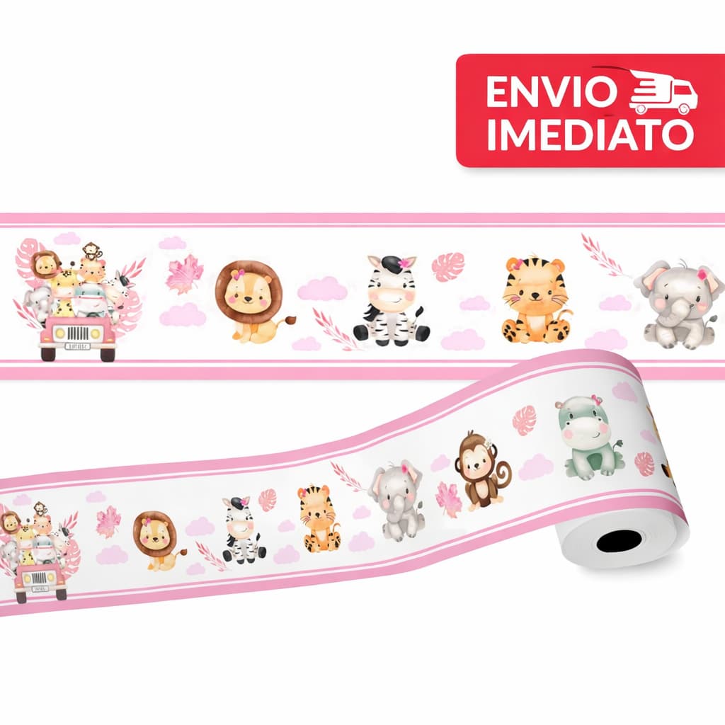 Faixa Adesiva Decorativa Border Infantil Safari Vingadores Paris Torre Eiffel Nuvem Quarto bebê / Criança / Filho Lindo