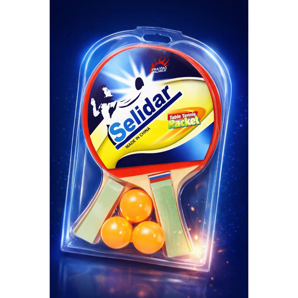 Kit Tênis Mesa Ping Pong Completo 2 Raquetes 3 Bolinhas Lazer Esporte