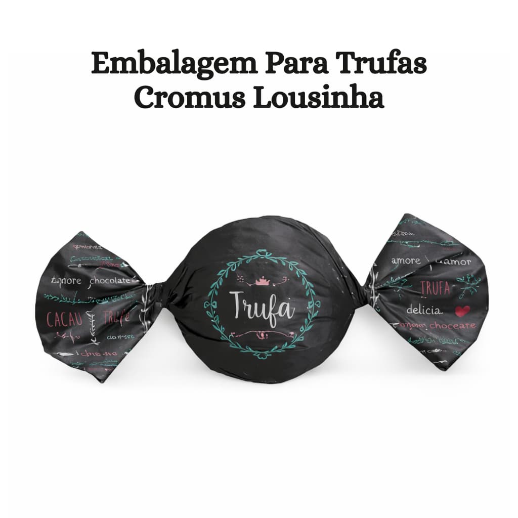 Embalagem para Trufas e Bombons Lousinha Cromus C/100 Unidades Bombom Doces Presente Confeitaria