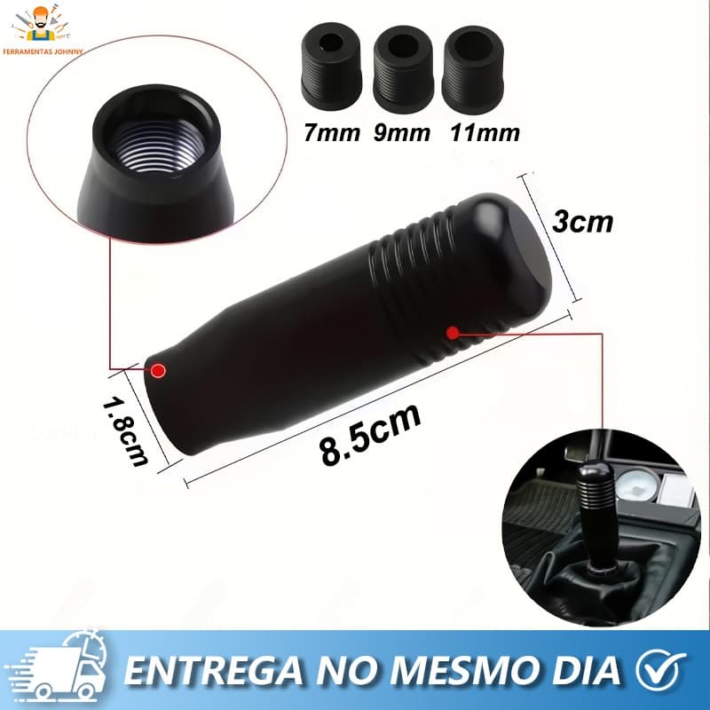 Universal Carro Alumínio Manual Mudança De Marcha Manípulo De Alavanca De Transmissão Botão De 8.5CM
