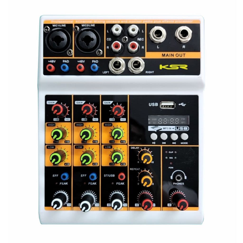 Mesa De Som 4 Canal Interface Usb Phantom Ksr Ktl4