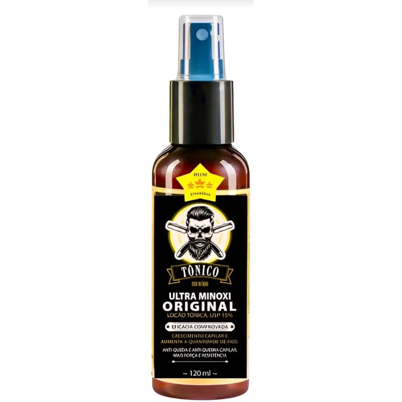 Tônico Capilar D’lust Ultra Minoxi 15% Ativos Original 120ml Crescimento Acelerado Barba e Cabelo