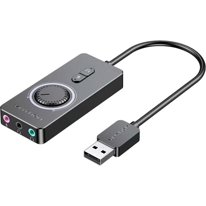 Placa de som USB, placa de som VENTION 3,5 mm, adaptador de áudio USB - MOD - CDRBF