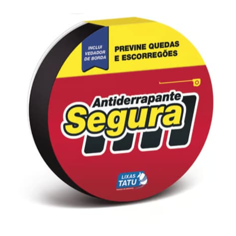 Fita Antiderrapante Tatu 50mm x 5m Preta 2034 | Segurança Piso Escada Alta Aderência