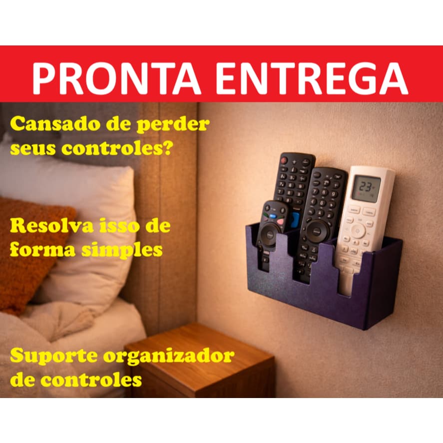 Suporte Para Controle Remoto PráTico / Porta-Controle De Smart TV Para Parede De Casa