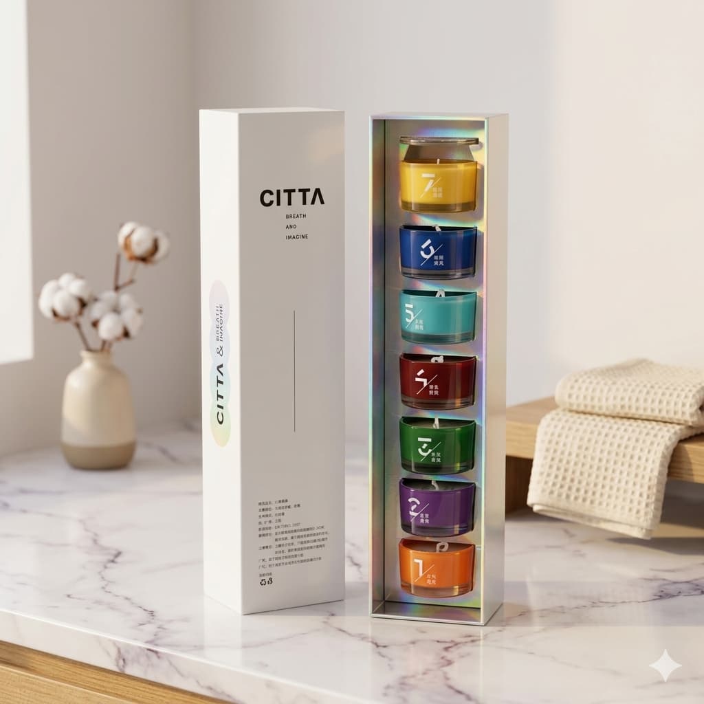 Kit 7 Velas Aromáticas Luxo Aromas Diversos - Presente Ideal Colorido Diversas