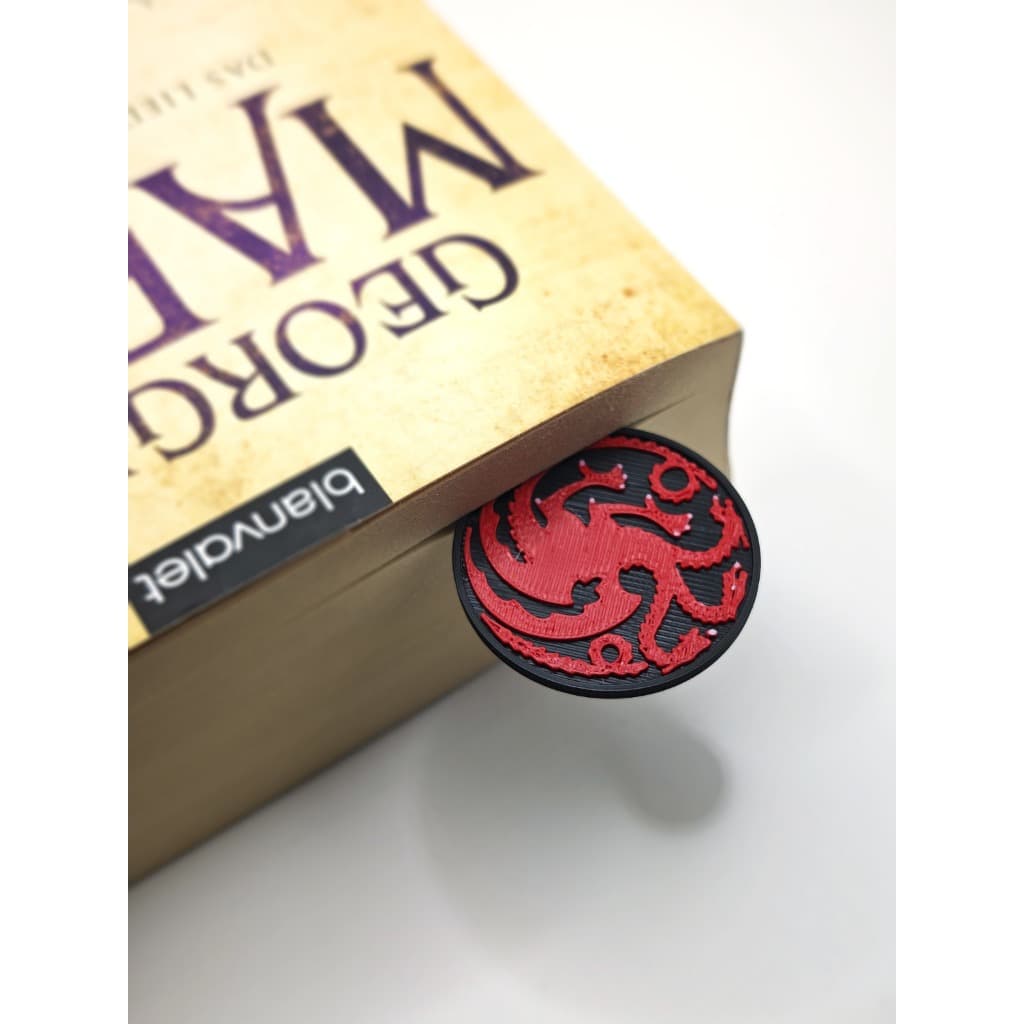 Marca Páginas inspirado Game Of Thrones Casa Targaryen Dragão Bookmark Livro Presente Geek Estilo Épico A Casa do Dragão