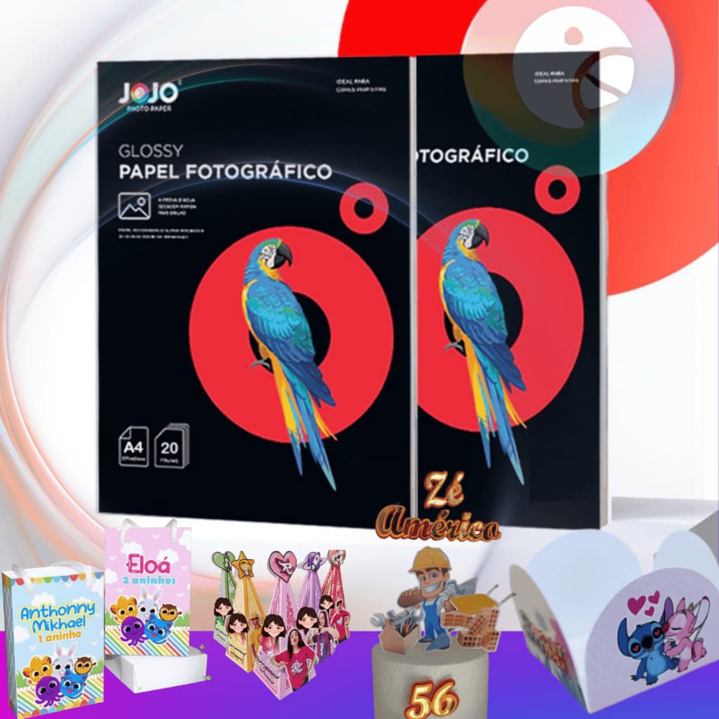 100 folhas Papel Fotográfico 180g Glossy Brilhante A4 Premium A prova d'água para Jato de Tinta