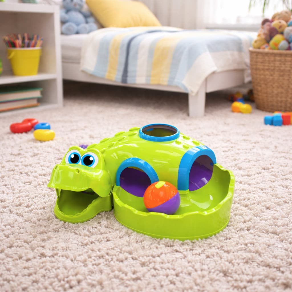 Brinquedo  Educativo Croco Ball – Brinquedo Interativo de Coordenação Motora para Bebês