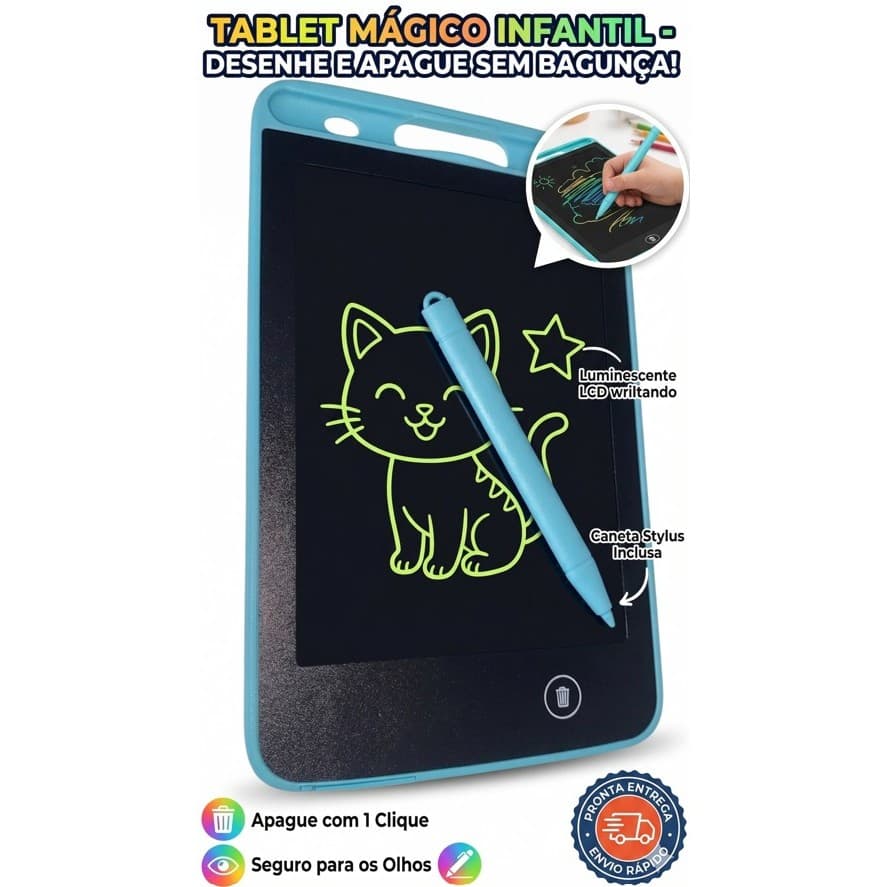 Lousa Mágica Tela Lcd Tablet Infantil De Escrever E Desenhar