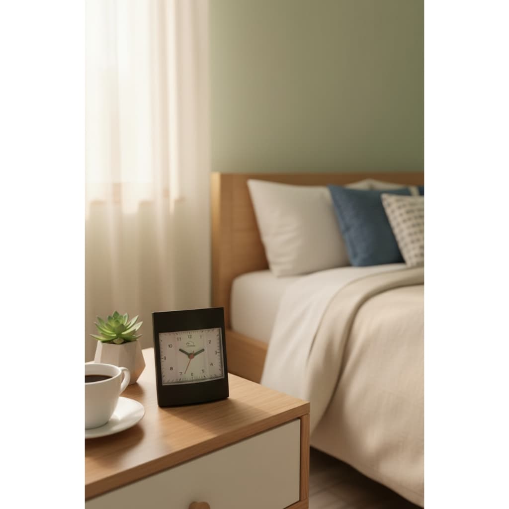Relógio De Mesa Compacto Design Moderno Fácil Visualização Decoração Escritório Casa 10cm