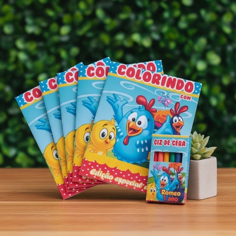 Revistinha livro de colrir-GALINHA PINTADINHA-Lembrancinha de Aniversário kit de Pintura livrinho