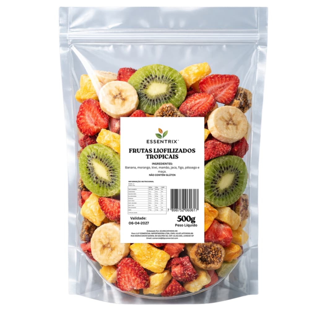 Mix Chips de  Frutas Liofilizadas Tropicais Crocantes Saudáveis 500g