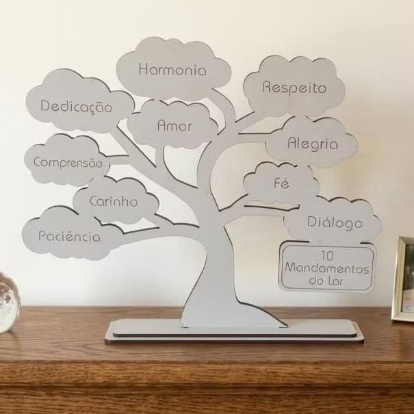 Árvore 10 Mandamentos em mdf