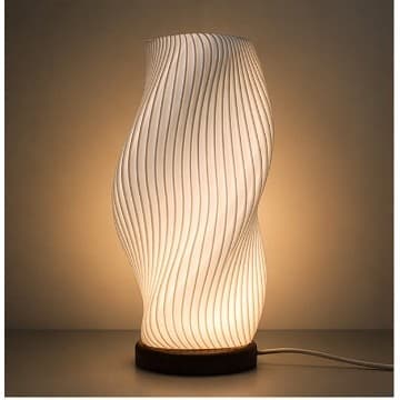 Luminária 3D Espiral 20cm Moderna PLA Abajur Decorativo Luz Ambiente Quarto Sala Presente Criativo
