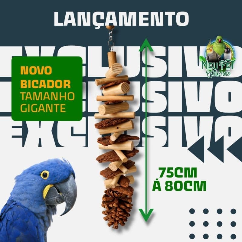 Brinquedo Bicador/Mordedor Pinha gigante araras/papagaios