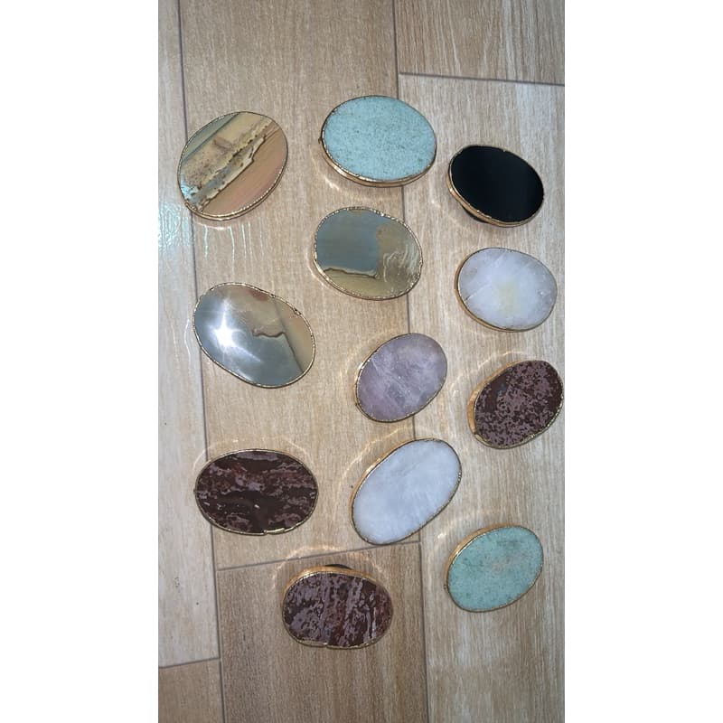 Pop Socket Pedra Natural Ágata Suporte de Celular