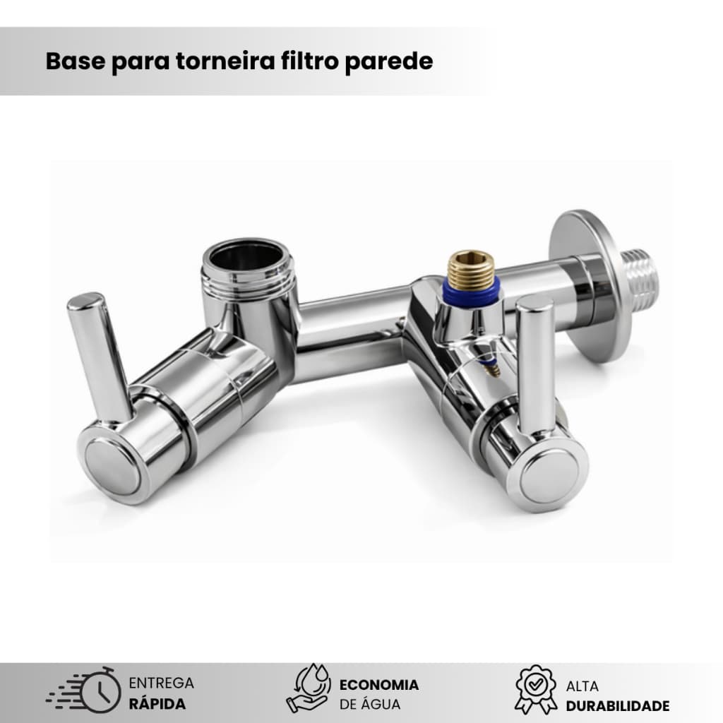 Corpo Base Torneira Filtro 3/4 Parede Cromado
