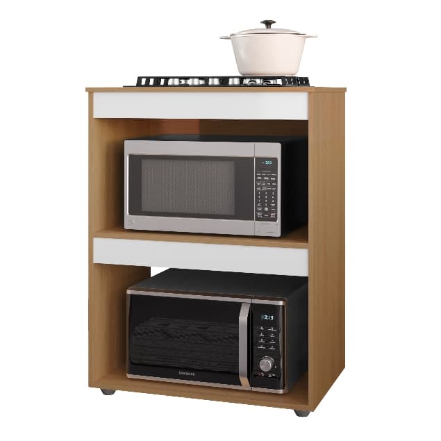 Balcão para Cooktop Adriana 4 ou 5 bocas para Microondas e Forno eletrico