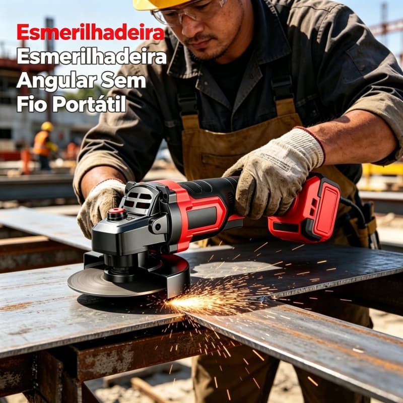 Esmerilhadeira Profissional Lixadeira Esmerilhadeira Lixadeiras Sem Fio Portatil 21v Recarregável (2 baterias)