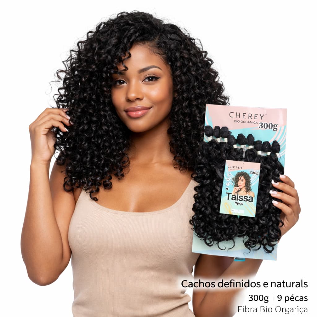 Cabelo Cacheado Taissa Bio Organico 65cm 300g