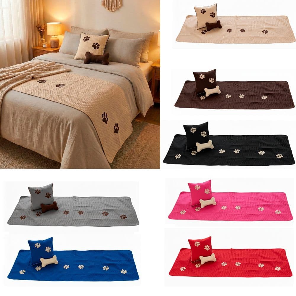 Kit Peseira Pet Impermeável para cama Solteiro  Kit 03 pçs Peseira, Almofada Cheia e Osiinho