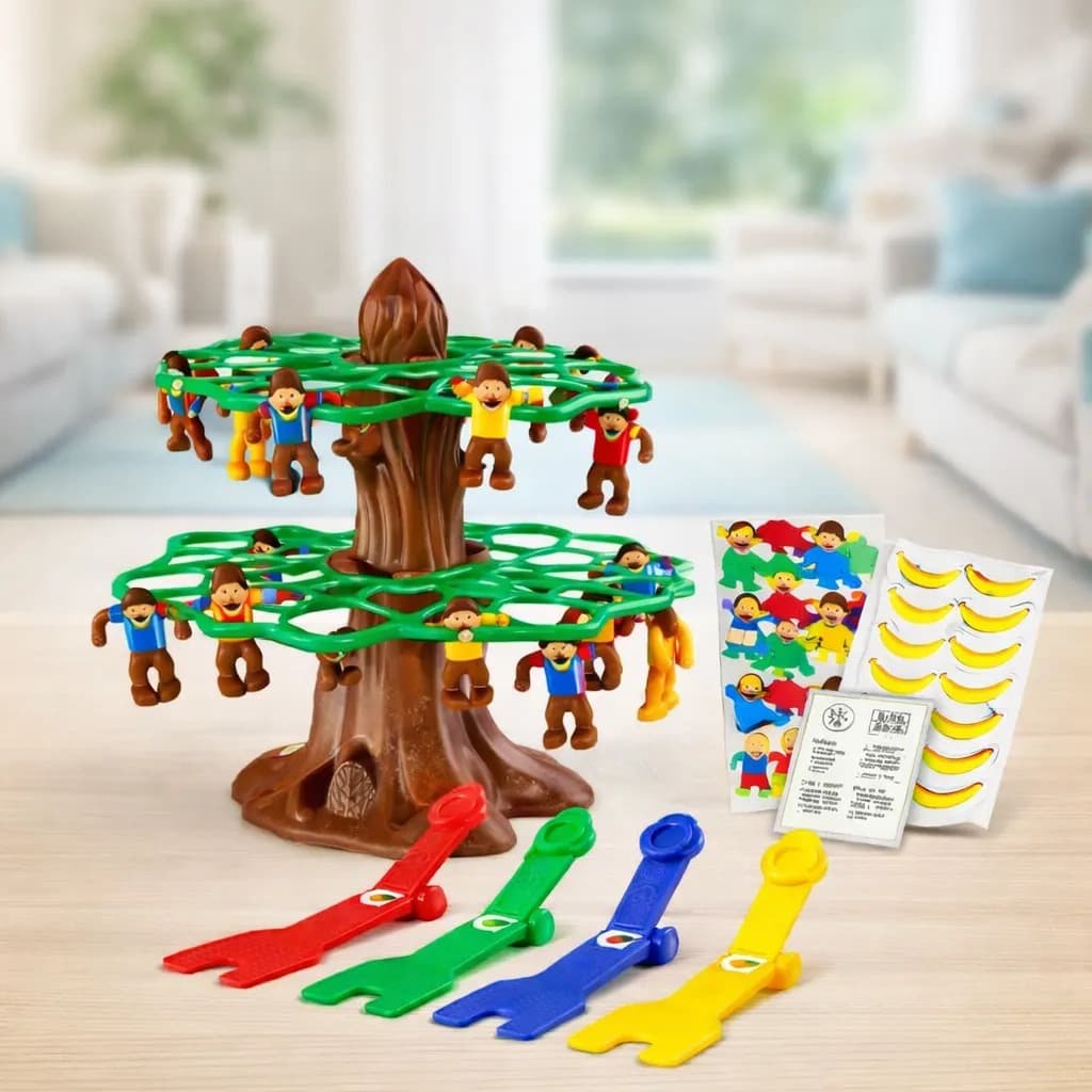 Brinquedo Jogo Pula Macaco Infantil 4 Jogadores Presente Menino Menina Diversão Família Criança