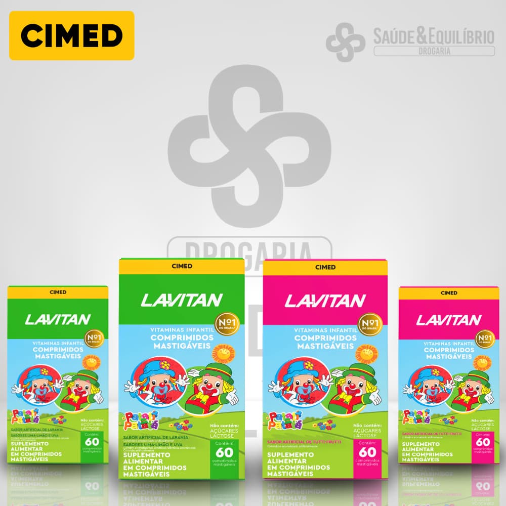 Lavitan Infantil Patati Patatá  Vitaminas Crianças  60 Comprimidos Mastigáveis