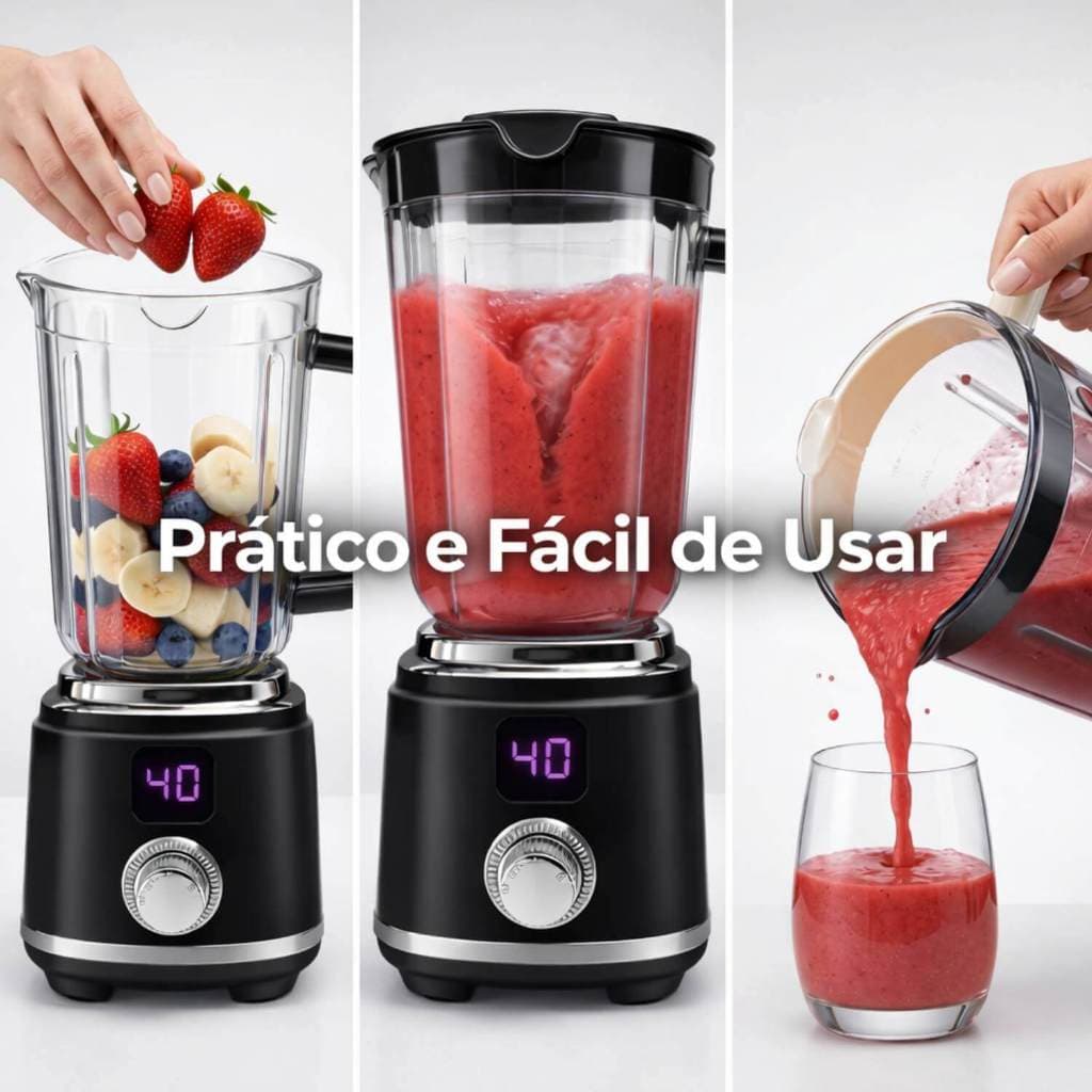 Liquidificador Portátil 600ml Recarregável Alta Rotação