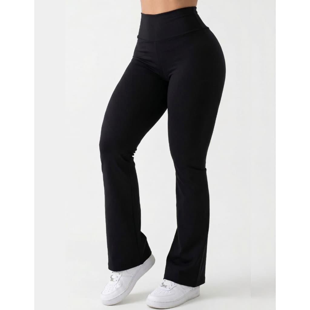 Calça Flare Legging Academia Alta Cintura Fitness Bailarina