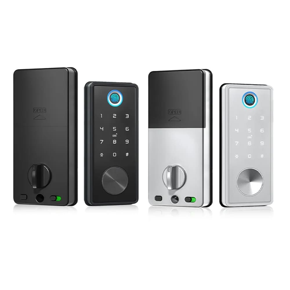 Fechadura Digital WiFi Tuya Biometria Senha Cartão App Alta Segurança Porta 30-55mm