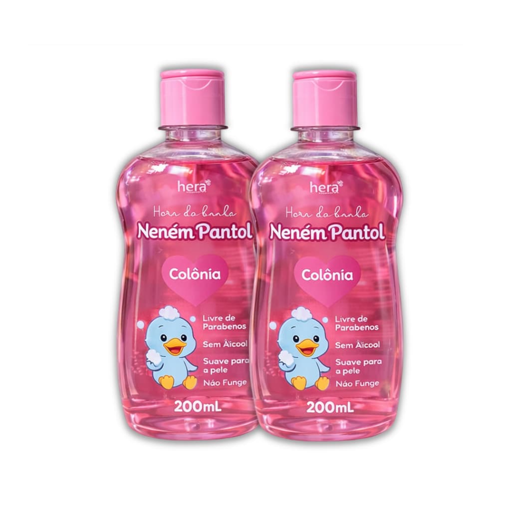 Kit Com 2 Nenem Pantol Colônia Rosa Com 200mL Cada