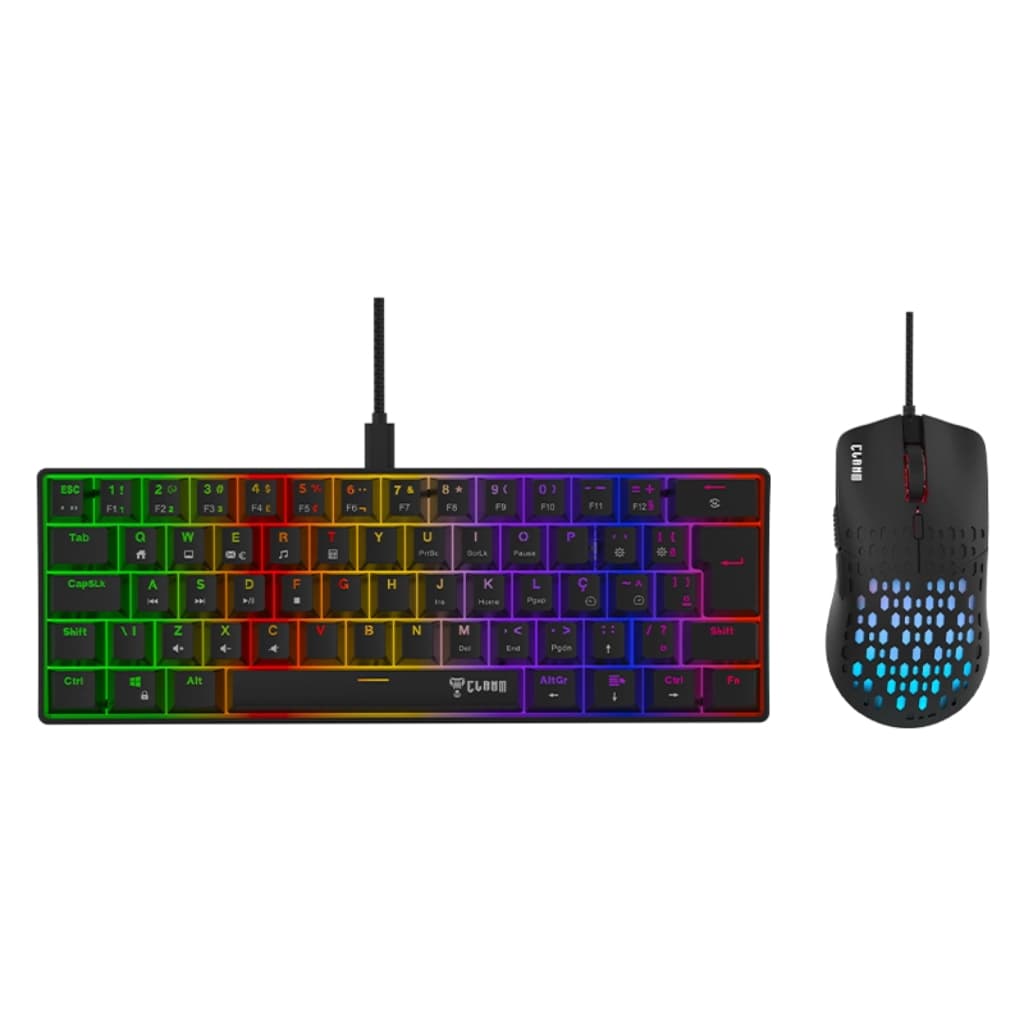 Kit Gamer Combo Reaver Gamer Profissional Rgb Teclado Preto